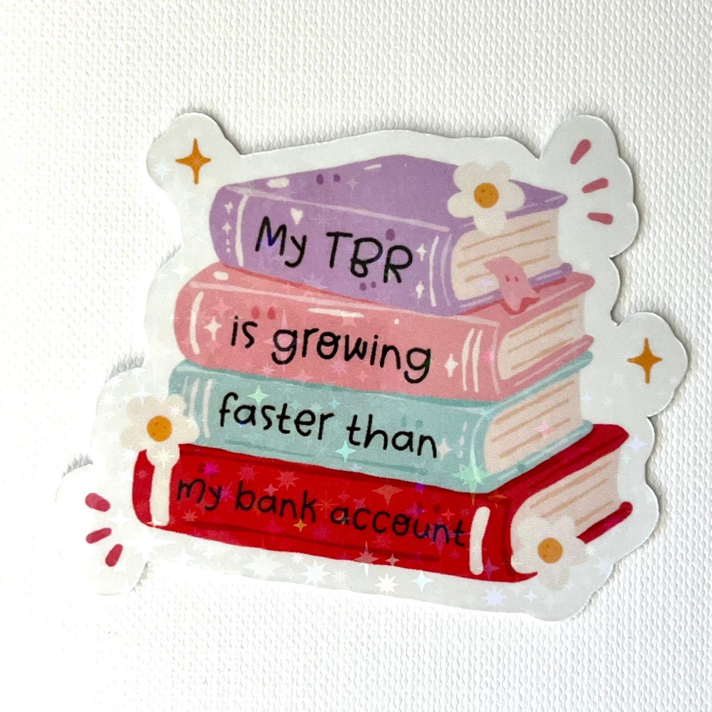 Naklejka Odklejka z serii DELULU - MY TBR GROWING FASTER...