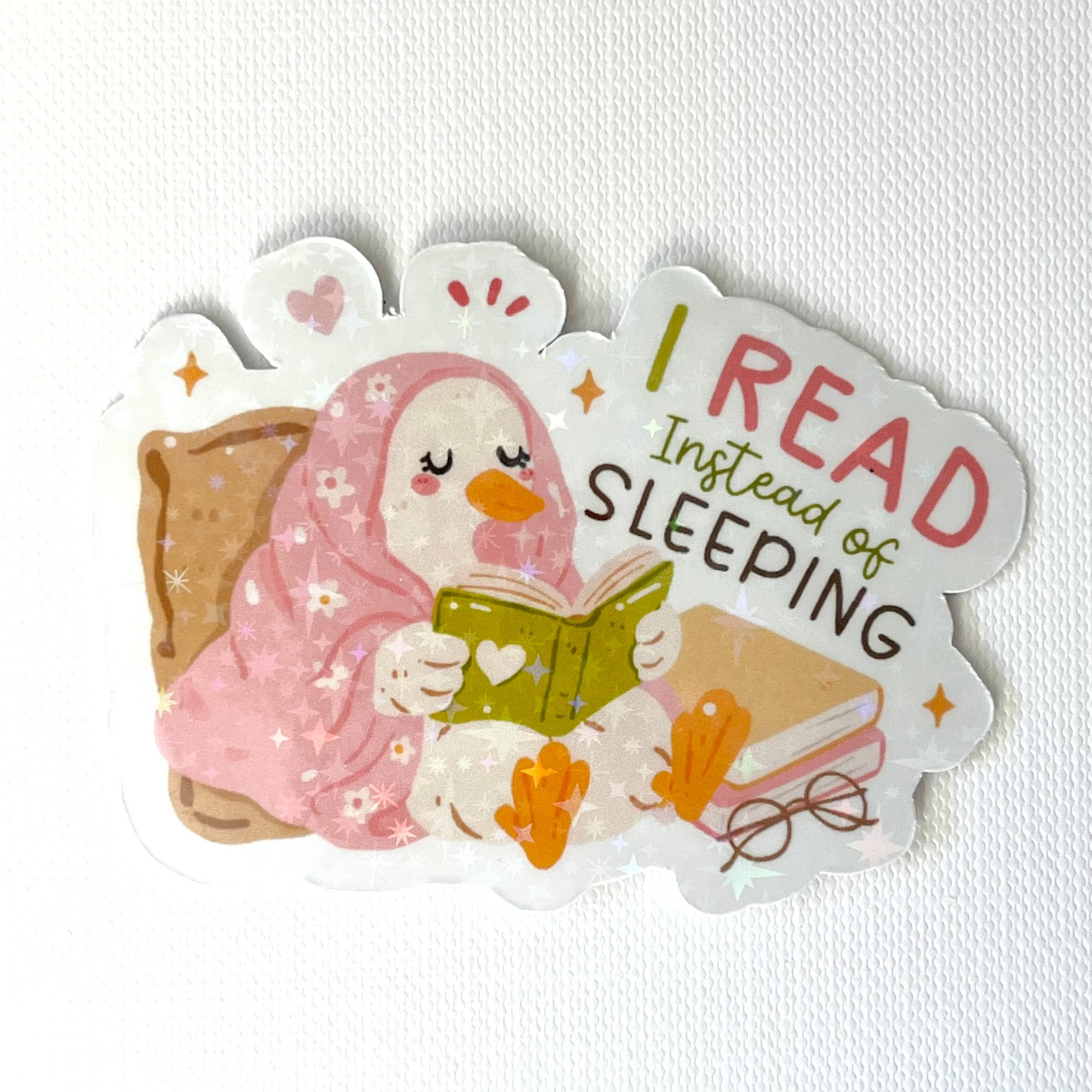 Naklejka Odklejka z serii DELULU - I READ INSTEAD OF SLEEPING