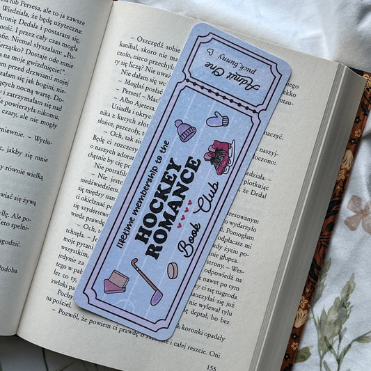 Zakładka papierowa HOCKEY ROMANCE Book Club
