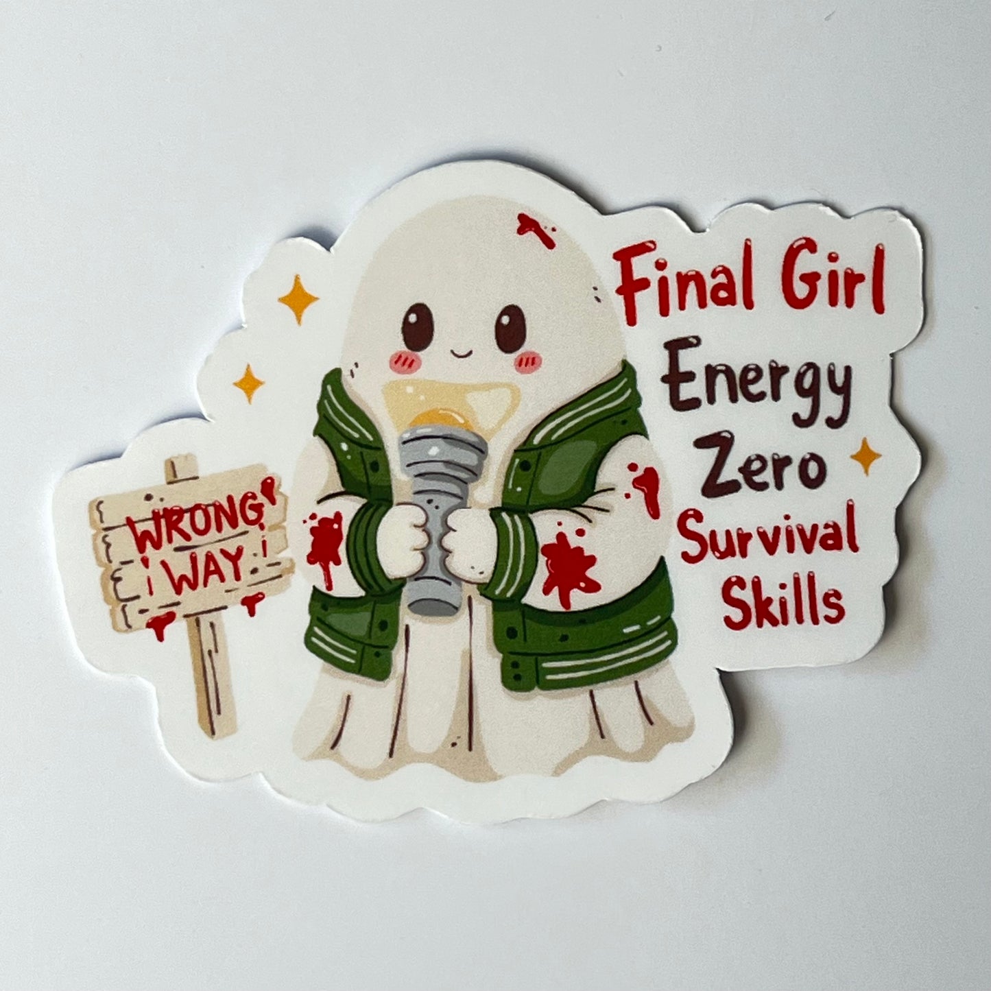 Naklejka Odklejka z serii SPOOKY DELULU - FINAL GIRL ENERGY