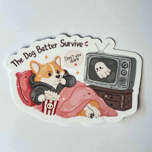 Naklejka Odklejka z serii SPOOKY DELULU - THE DOG BETTER SURVIVE