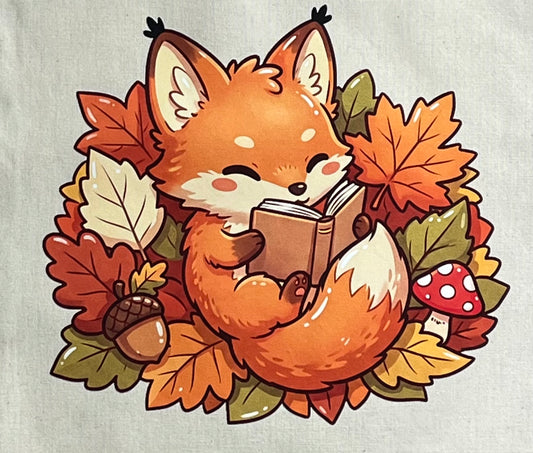 Torba bawełniana Autumn Fox – lisek z książką