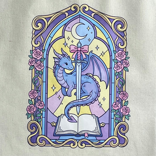 Torba bawełniana Magic Dragon – smok, książka i magia