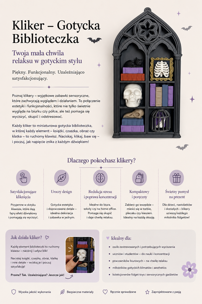 Kliker GOTYCKA BIBLIOTECZKA mini potrójna wersja