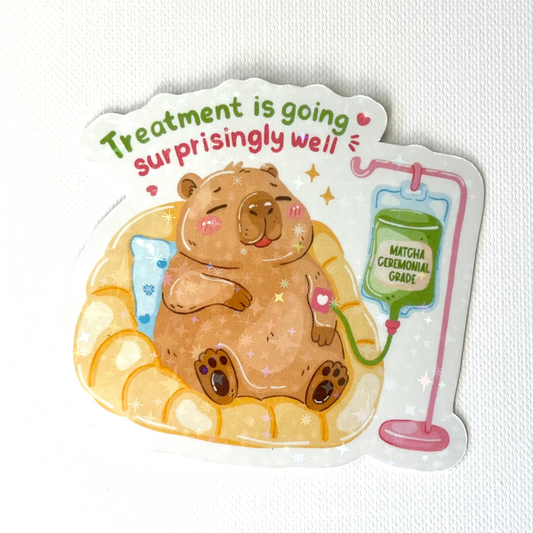 Naklejka Odklejka z serii DELULU - CAPYBARA WITH MACHA TREATMENT