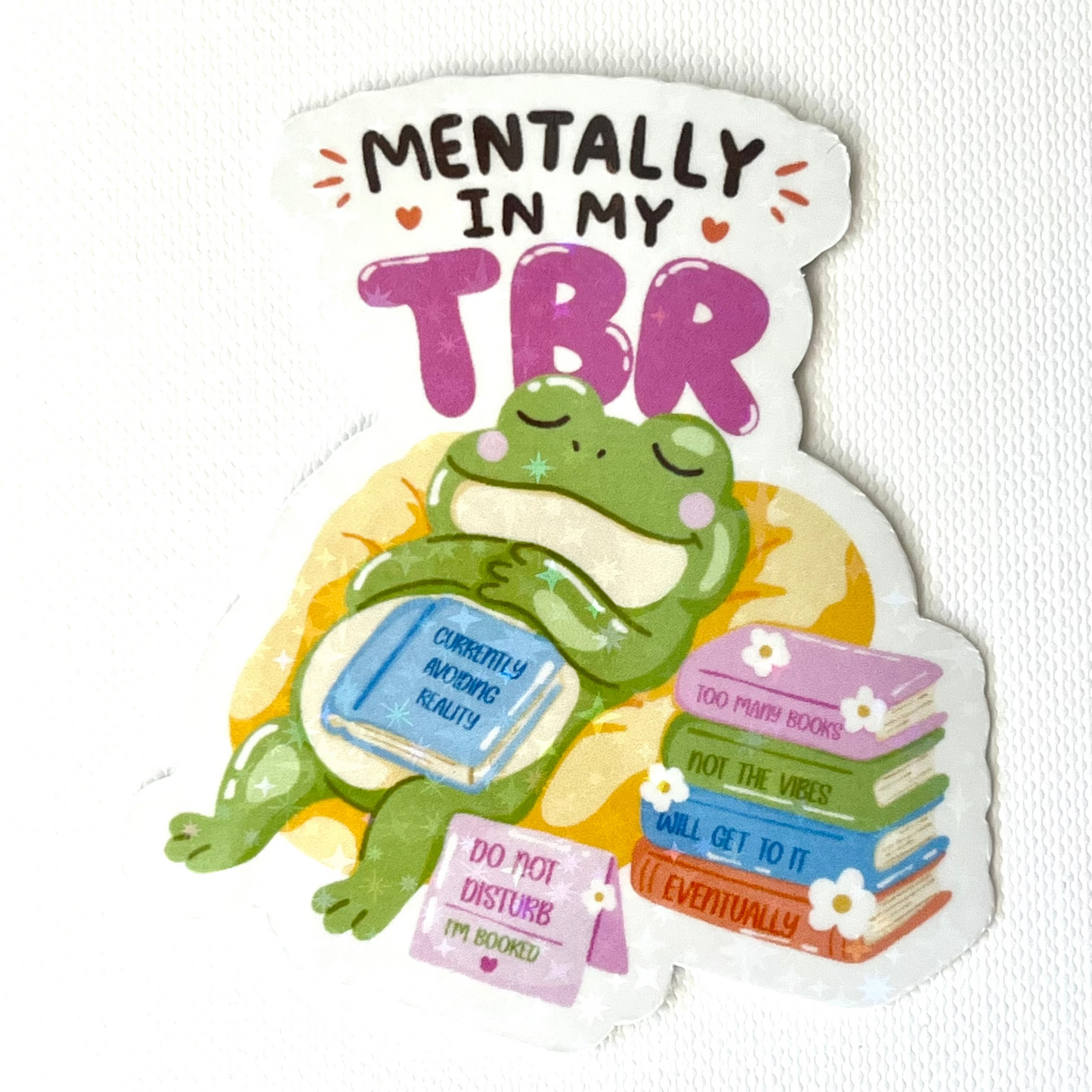 Naklejka Odklejka z serii DELULU - MENTALLY IN MY TBR
