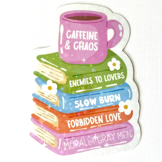 Naklejka Odklejka z serii DELULU - COFFEINE & CHAOS BOOKS
