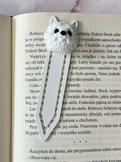 Zakładka 3D z wizerunkiem psa - TERRIER WESTIE