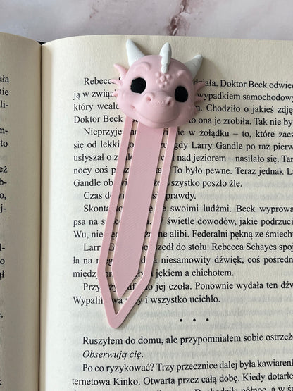 Zakładka 3D z wizerunkiem smoka - CUTE PINK DRAGON