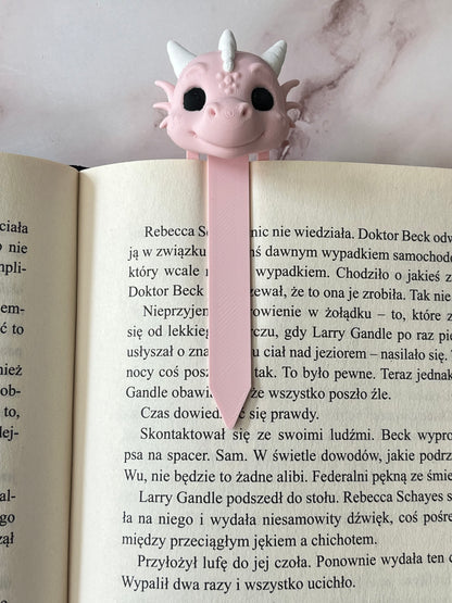 Zakładka 3D z wizerunkiem smoka - CUTE PINK DRAGON