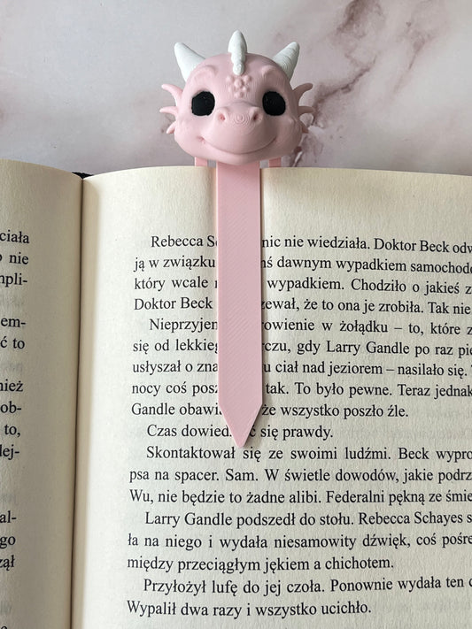 Zakładka 3D z wizerunkiem smoka - CUTE PINK DRAGON