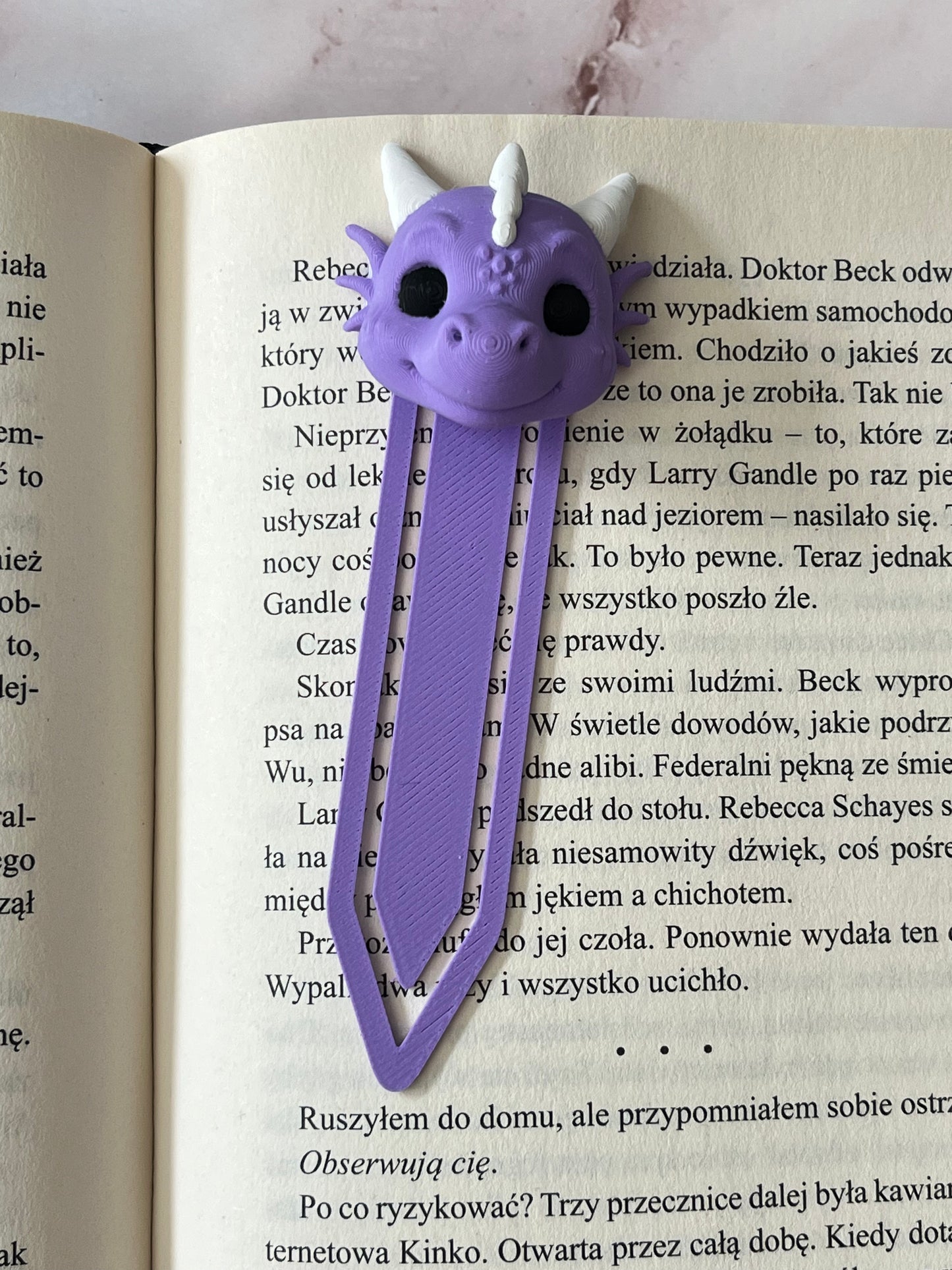 Zakładka 3D z wizerunkiem smoka - CUTE PURPLE DRAGON