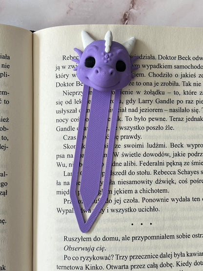 Zakładka 3D z wizerunkiem smoka - CUTE PURPLE DRAGON
