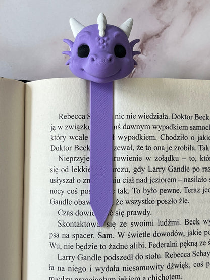 Zakładka 3D z wizerunkiem smoka - CUTE PURPLE DRAGON