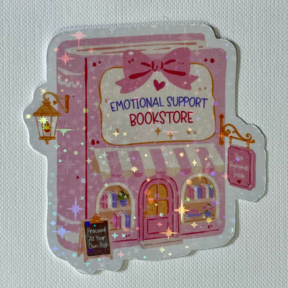 Naklejka Odklejka z serii DELULU - EMOTIONAL SUPPORT BOOKSTORE