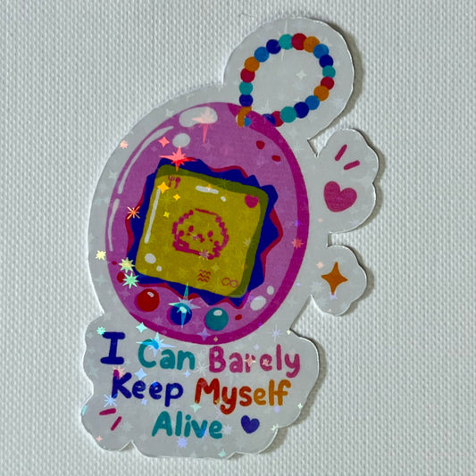 Naklejka Odklejka z serii DELULU - BARELY KEEP ALIVE