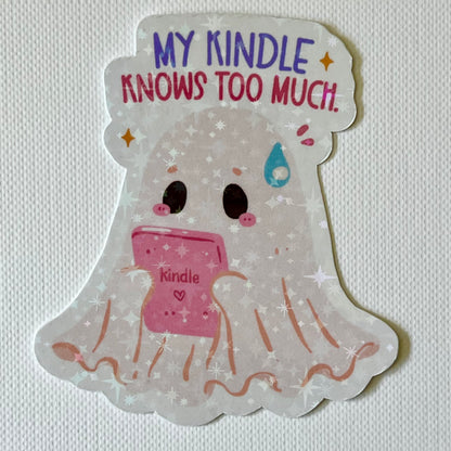 Naklejka Odklejka z serii DELULU - MY KINDLE KNOWS TOO MUCH