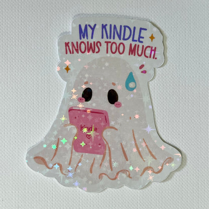 Naklejka Odklejka z serii DELULU - MY KINDLE KNOWS TOO MUCH