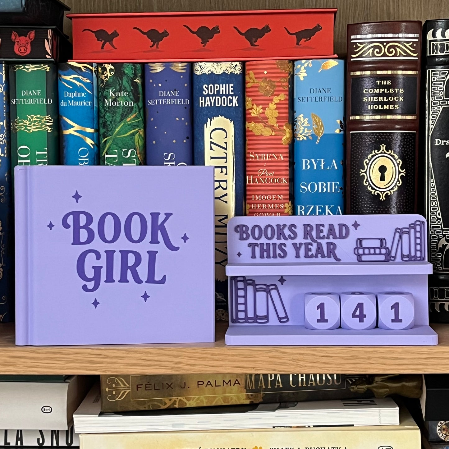 Licznik przeczytanych książek - wersja angielska - PURPLE BOOK TRACKER