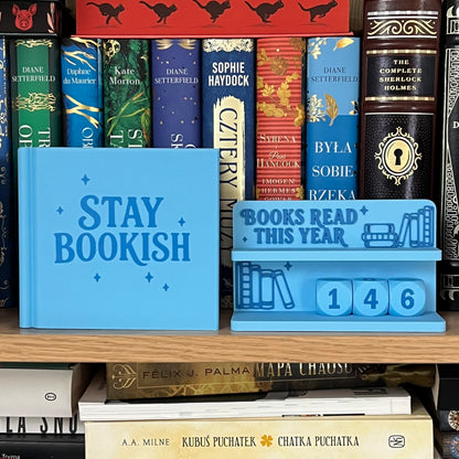 Licznik przeczytanych książek - wersja angielska - BLUE BOOK TRACKER