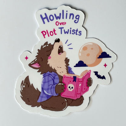Naklejka Odklejka z serii SPOOKY DELULU  -  HOWLING OVER PLOT TWISTS