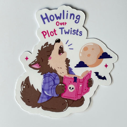 Naklejka Odklejka z serii SPOOKY DELULU  -  HOWLING OVER PLOT TWISTS