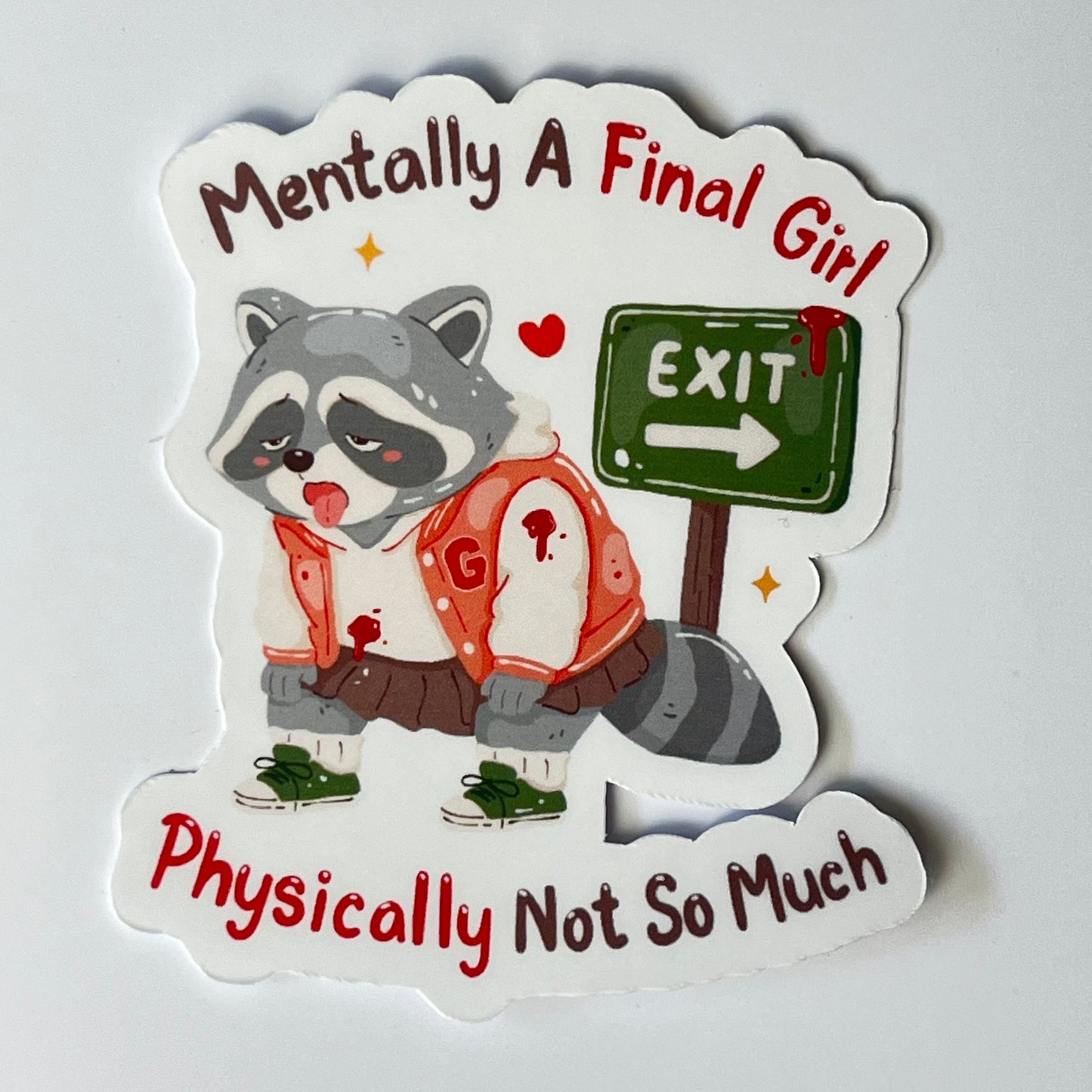 Naklejka Odklejka z serii SPOOKY DELULU  -  MENTALLY A FINAL GIRL