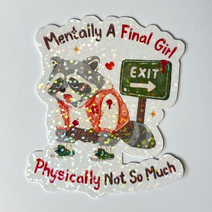 Naklejka Odklejka z serii SPOOKY DELULU  -  MENTALLY A FINAL GIRL