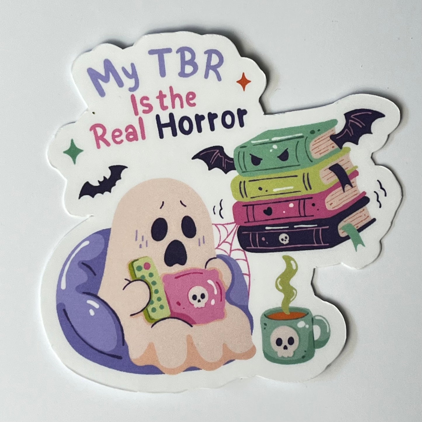 Naklejka Odklejka z serii SPOOKY DELULU  -  MY TBR IS THE REAL HORROR