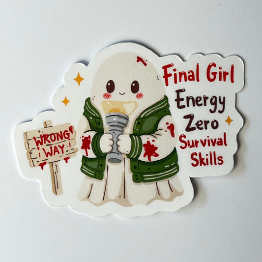 Naklejka Odklejka z serii SPOOKY DELULU  - FINAL GIRL ENERGY
