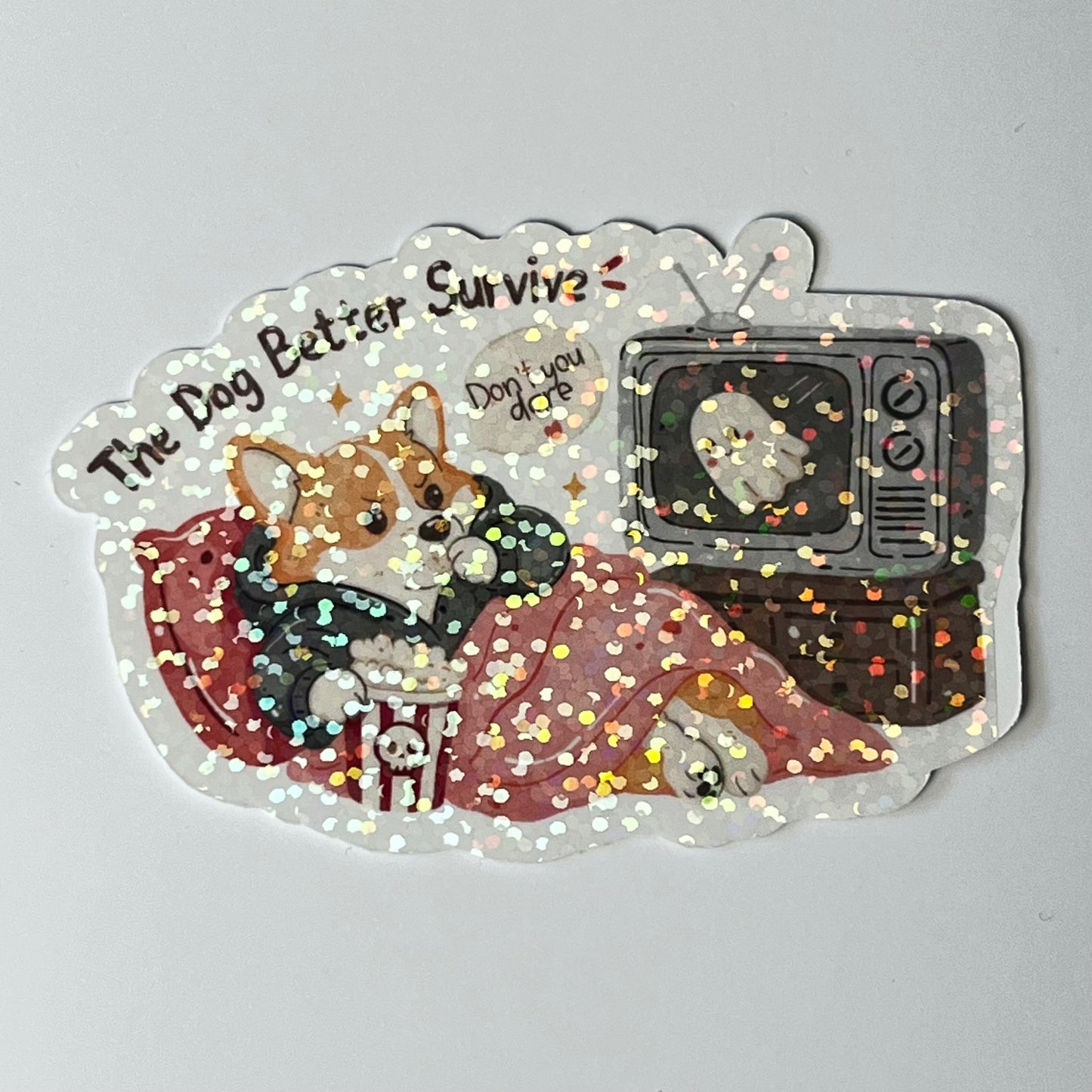 Naklejka Odklejka z serii SPOOKY DELULU  - THE DOG BETTER SURVIVE