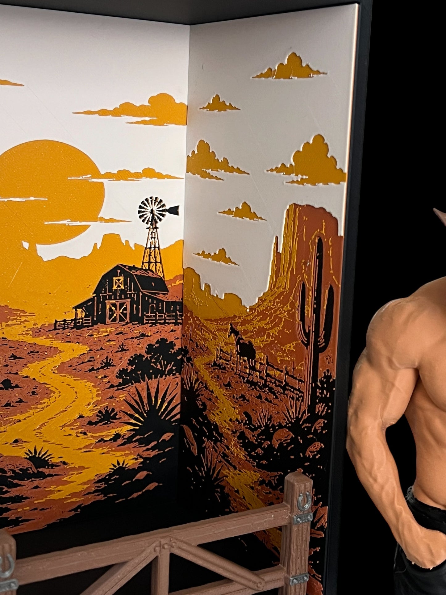 Cowboy Romance Book Nook – dekoracja na półkę dla miłośników książek