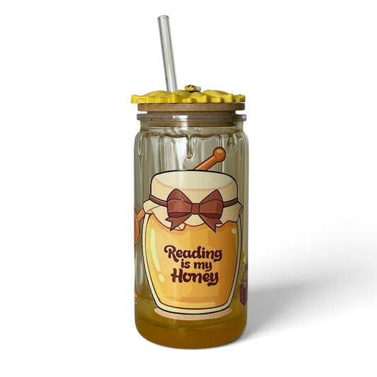 READING IS MY HONEY - KUBEK GLOBE Z EFEKTEM PŁYNNEGO MIODU