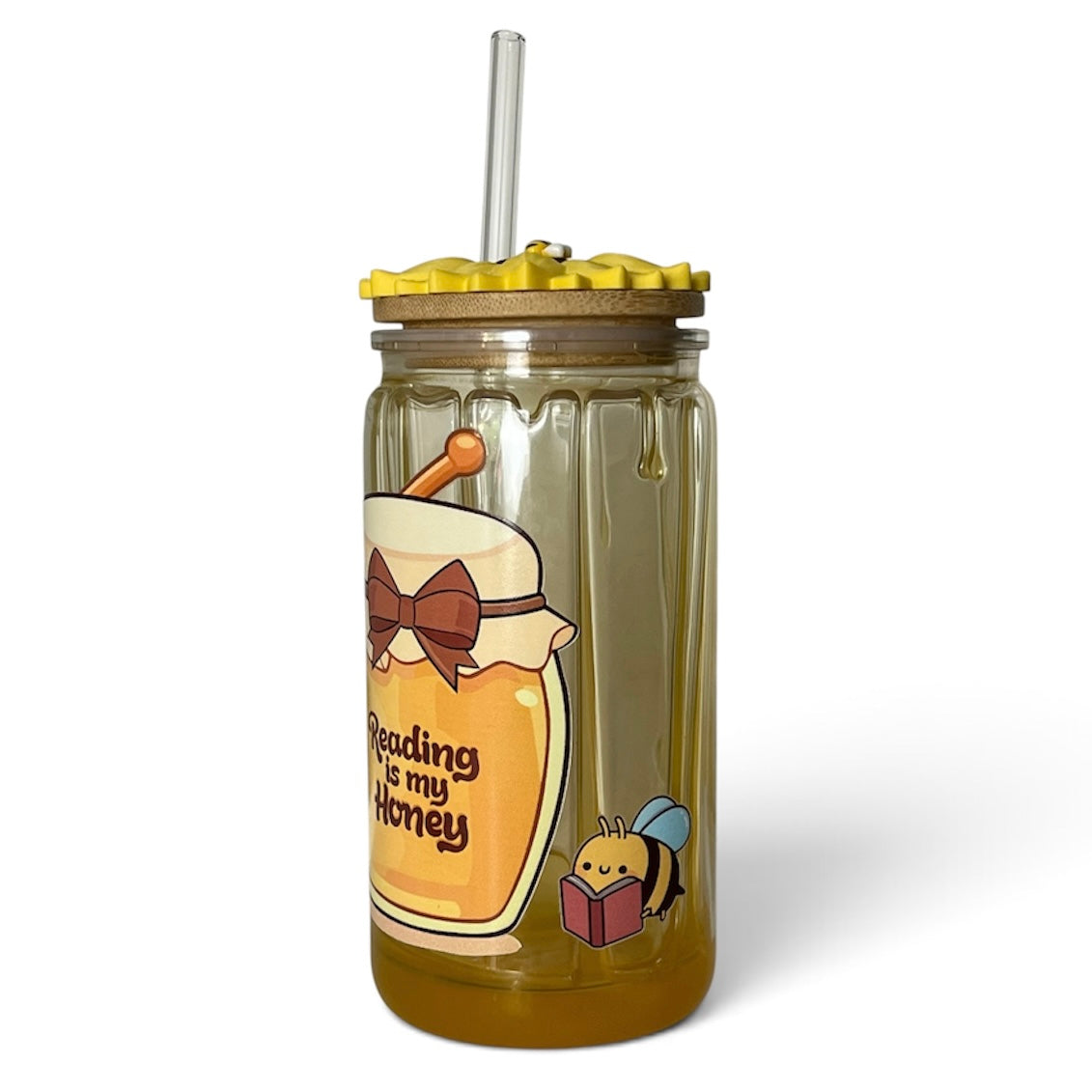 READING IS MY HONEY - KUBEK GLOBE Z EFEKTEM PŁYNNEGO MIODU
