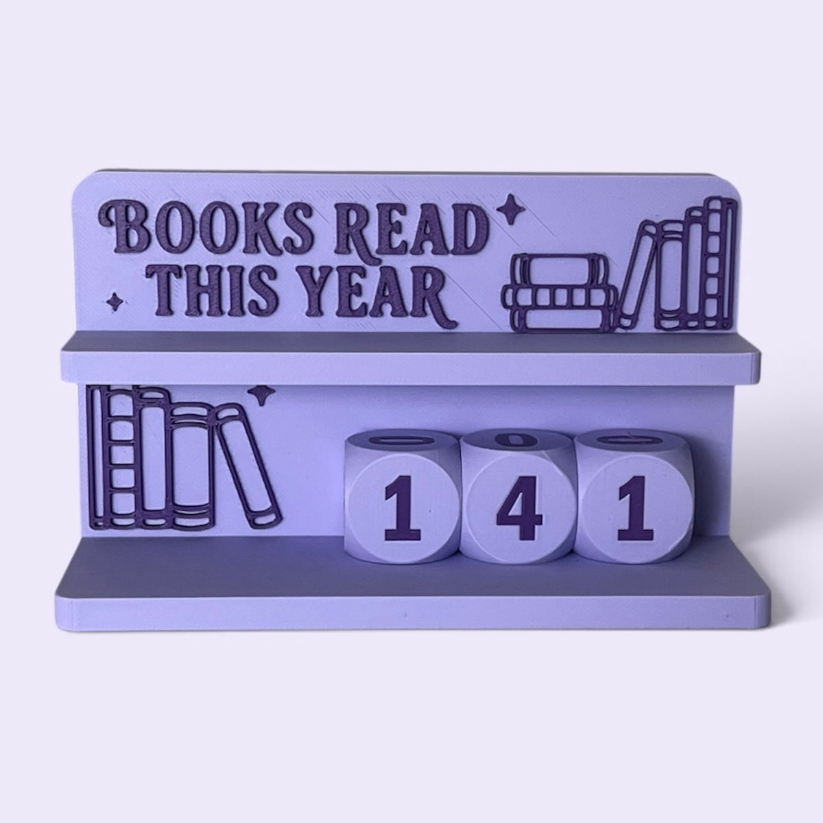 Licznik przeczytanych książek - wersja angielska - PURPLE BOOK TRACKER
