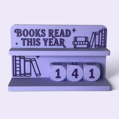 Licznik przeczytanych książek - wersja angielska - PURPLE BOOK TRACKER