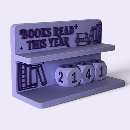 Licznik przeczytanych książek - wersja angielska - PURPLE BOOK TRACKER
