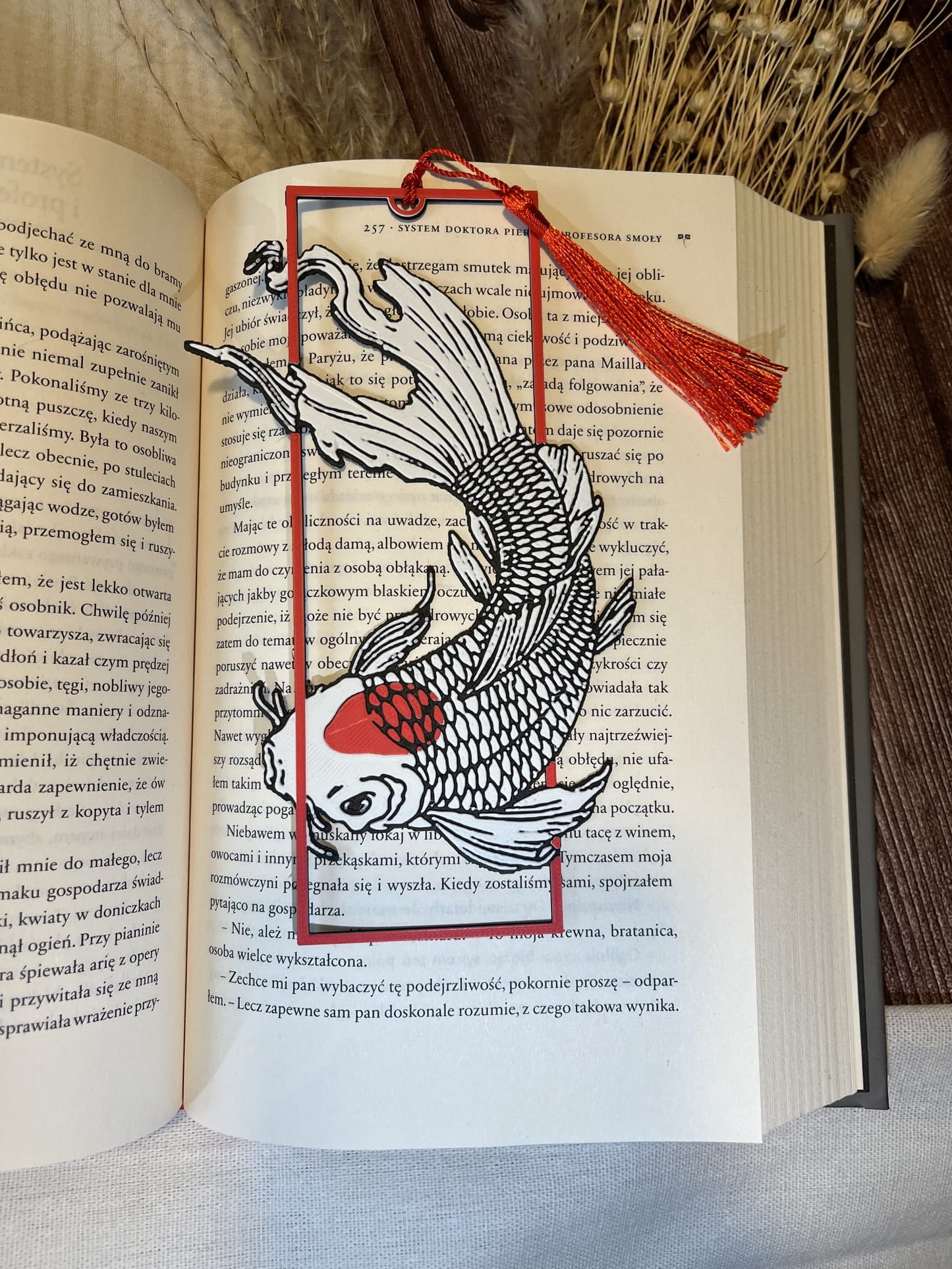 CRIMSON KOI - Zakładka 3D do książki
