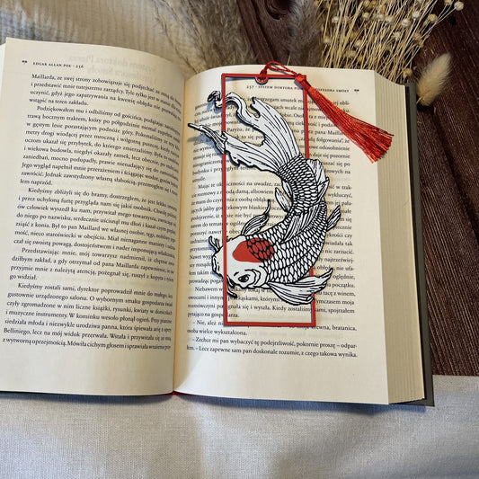 CRIMSON KOI - Zakładka 3D do książki