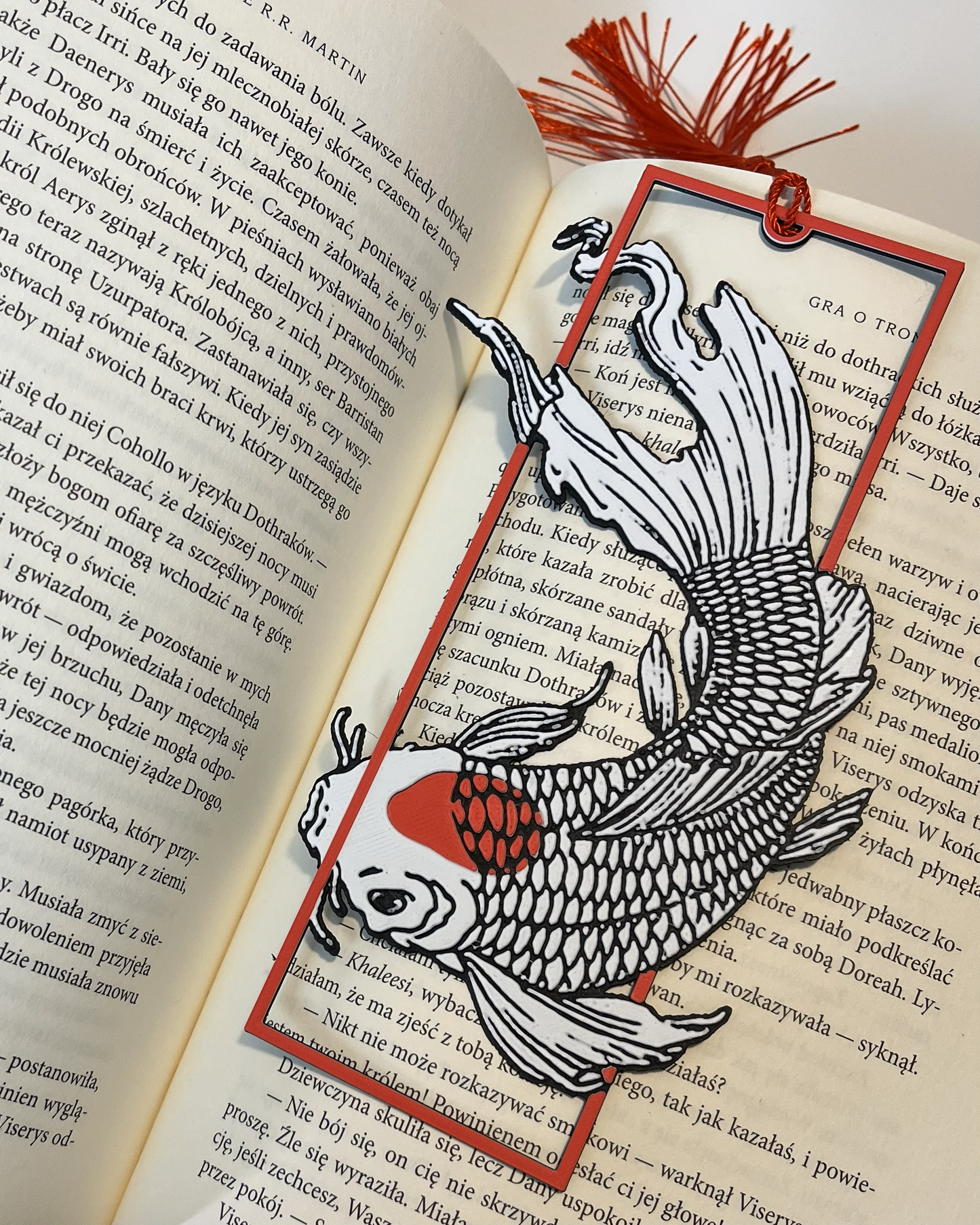 CRIMSON KOI - Zakładka 3D do książki