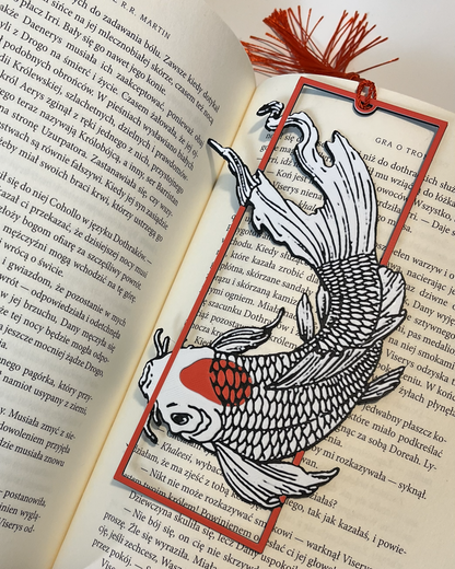 CRIMSON KOI - Zakładka 3D do książki