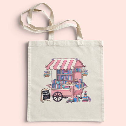 Torba bawełniana Book Cart – biblioteczka na kółkach